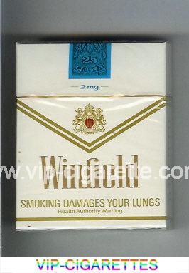 Winfield 2 mg 25s Cigarettes white hard box