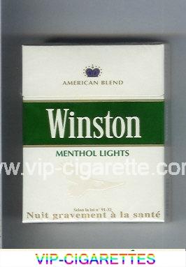 Winston Menthol Lights cigarettes hard box