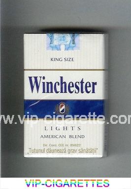 Winchester Lights American Blend Cigarettes white and blue hard box