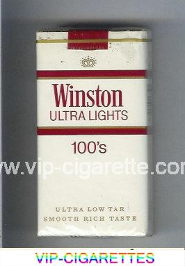 Winston Ultra Lights 100s cigarettes soft box