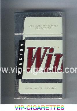 Winston Ultra Lights 100s cigarettes hard box