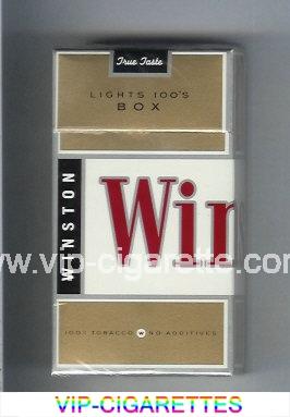 Winston Lights 100s Box cigarettes hard box