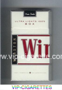 Winston Ultra Lights 100s Box cigarettes hard box