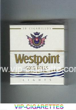 Westpoint Gold Rolls Lights 30 cigarettes hard box