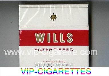 Wills Filter Tipped cigarettes wide flat hard box