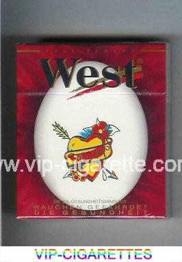 West 'R' Full Flavor 25s cigarettes hard box