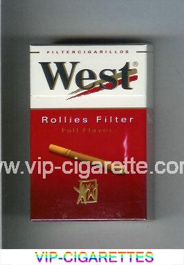 West 'R' Rollies Filter Full Flavor Filter Cigarillos cigarettes hard box