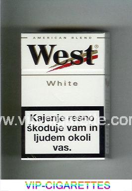 West 'R' White American Blend cigarettes hard box