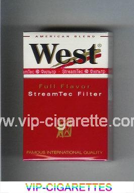 West 'R' Full Flavor StreamTec Filter American Blend cigarettes hard box