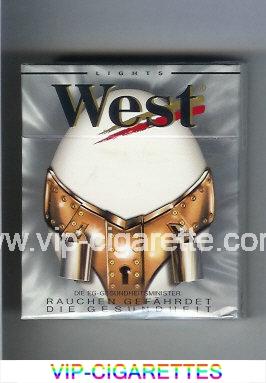 West 'R' Lights 25s cigarettes hard box