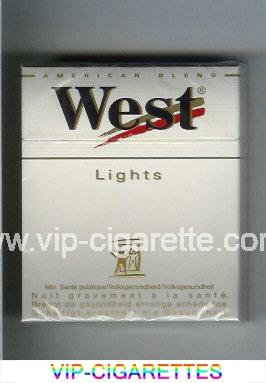 West 'R' Lights 25s American Blend cigarettes hard box