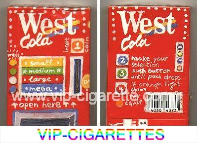 West Cola cigarettes hard box