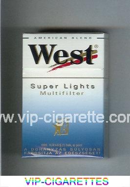 West 'R' Multifilter Super Lights American Blend cigarettes hard box