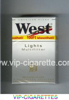 West 'R' Multifilter Lights American Blend cigarettes hard box