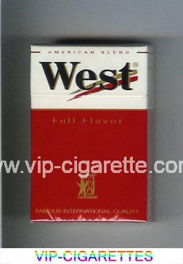 West 'R' Full Flavor American Blend cigarettes hard box