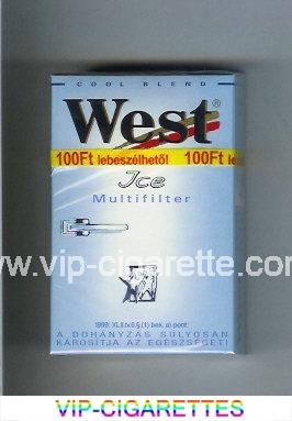 West 'R' Multifilter Ice Cool Blend cigarettes hard box