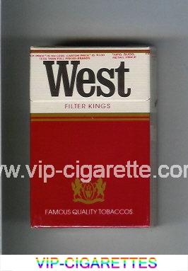 West Filter Kings cigarettes hard box