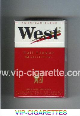 West 'R' Multifilter Full Flavor American Blend cigarettes hard box