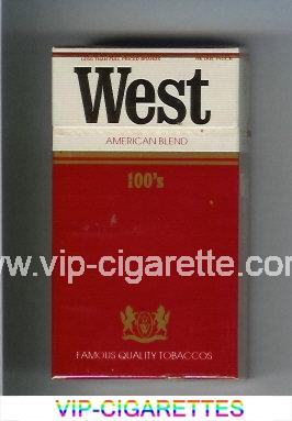 West American Blend 100s cigarettes hard box