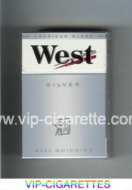 West Silver West Quickies cigarettes hard box