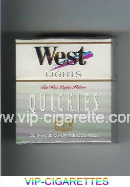West Quickies 30 Lights cigarettes hard box