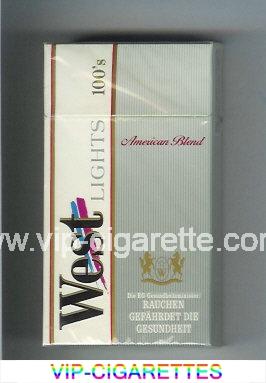  In Stock West Lights 100s American Blend cigarettes hard box Online