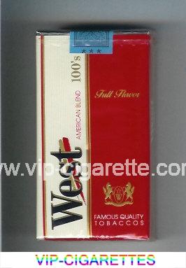 West American Blend 100s Full Flavor cigarettes soft box