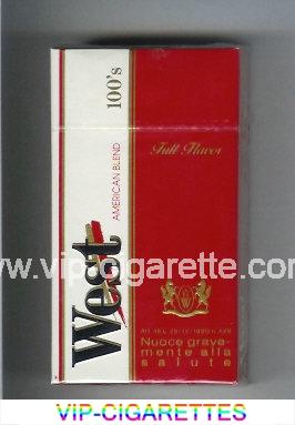 West American Blend 100s Full Flavor cigarettes hard box