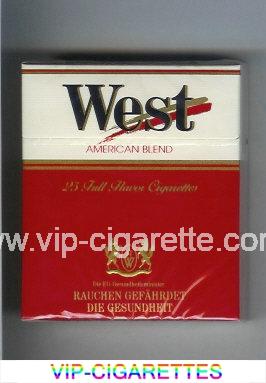 West American Blend 25 Full Flavor cigarettes hard box