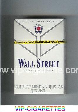 Wall Street Extra Super Lights cigarettes hard box