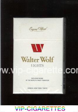 Walter Wolf Lights Original Blend cigarettes white hard box