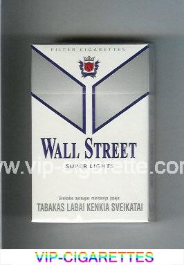 Wall Street Super Lights cigarettes hard box