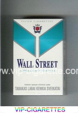 Wall Street Super Lights Menthol cigarettes hard box