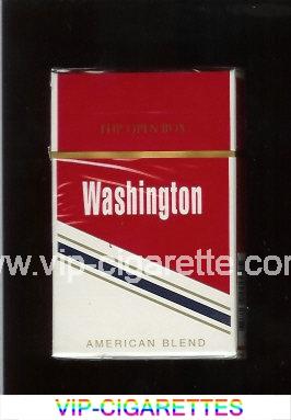 Washington American Blend cigarettes red and white hard box