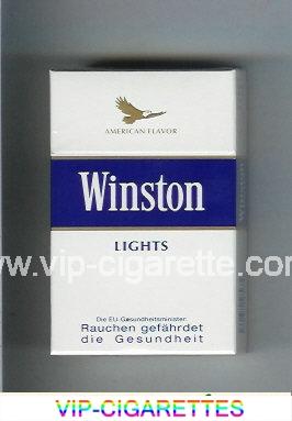 Winston American Flavor Lights cigarettes hard box