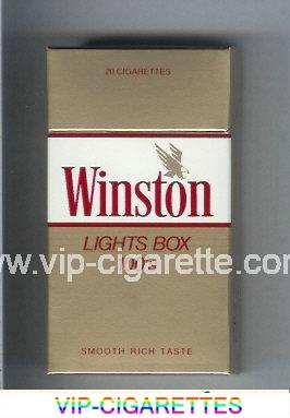 Winston with eagle from above in the right Lights 100s cigarettes hard box