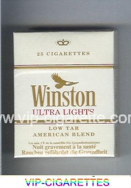 Winston Ultra Lights 25 cigarettes hard box