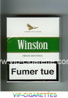 Winston American Flavor Fresh Menthol cigarettes hard box