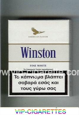 Winston American Flavor Fine White 25s cigarettes hard box