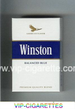  In Stock Winston with eagle from above on the top American Flavor Balanced Blue cigarettes hard box Online