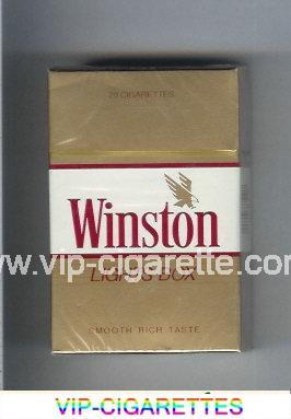 Winston with eagle from above in the right Lights cigarettes hard box