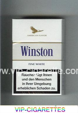 Winston American Flavor Fine White cigarettes hard box