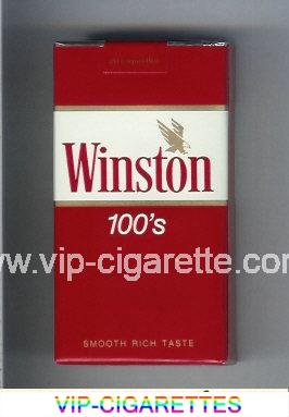 Winston with eagle from above in the right 100s cigarettes soft box