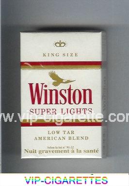 Winston Super Lights Cigarettes hard box