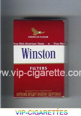 Winston with eagle from above on the top American Flavor Filters cigarettes hard box