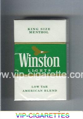 Winston Lights cigarettes King Size Menthol hard box