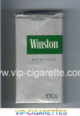 Winston silver Menthol 100s cigarettes soft box