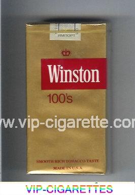 Winston gold 100s cigarettes soft box