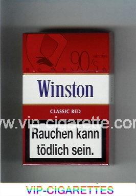  In Stock Winston collection version Classic Red 90s cigarettes hard box Online