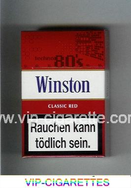 Winston collection version Classic Red 80s cigarettes hard box